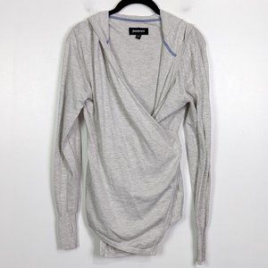 Betabrand Sweaters Betabrand Unicorn Gray Wrap Sweater Size Ml